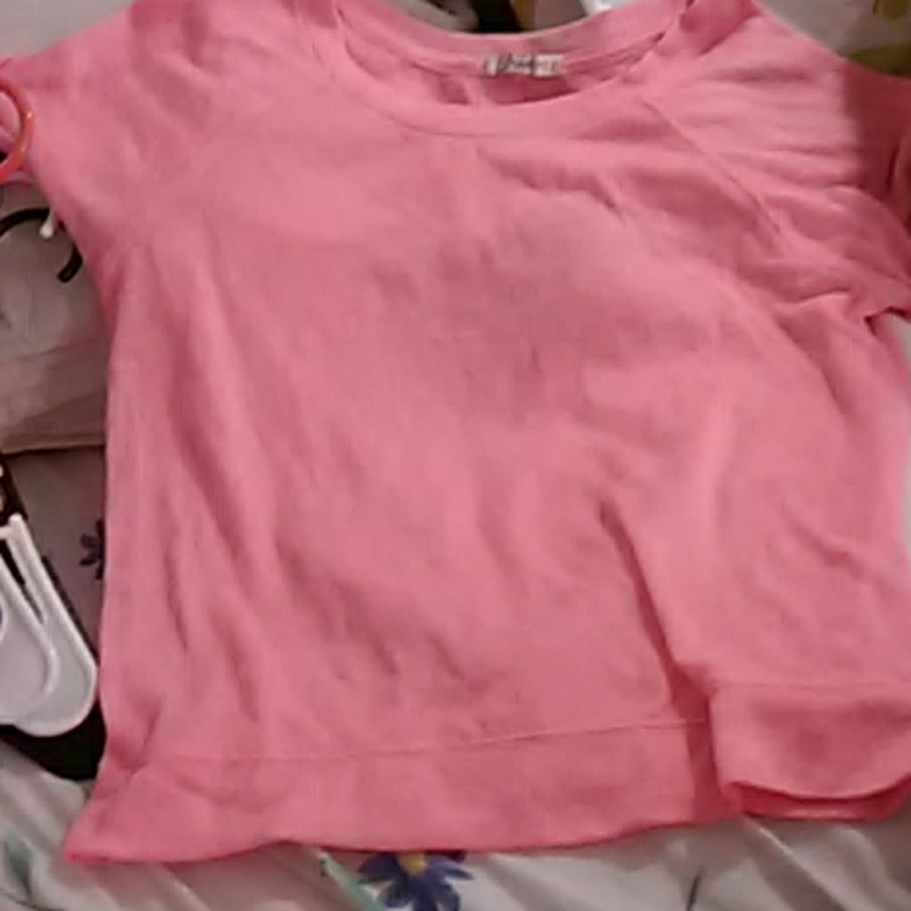 A light pink crop top
